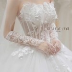 TVC778 Váy Cưới Làm Lễ, Đầm Cưới Cao Cấp, Hoa 3D, Cúp Ngực