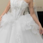 TVC779 Váy Cưới Đi Tiệc, Đầm Cưới Dáng Xuông, Cúp ngực, Xếp Tầng