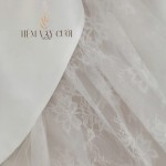 TVC787 Váy Cưới Đi Bàn, Đầm Cưới Đi Bàn, Cúp Ngực, Phối Ren, Dáng Xuông