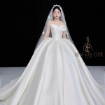 TVC793 Váy Cưới Làm Lễ,Đầm Cưới Tiệc, Cúp Ngực, Đính Ngọc