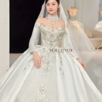 TVC838 Váy Cưới Làm Lễ, Đầm Cưới Đi Tiệc, Cúp Ngực