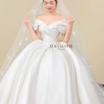 TVC841 Váy Cưới Làm Lễ, Đầm Cưới Tiệc, Kim Sa, Cúp Ngực, Tùng Bồng