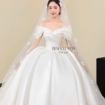 TVC841 Váy Cưới Làm Lễ, Đầm Cưới Tiệc, Kim Sa, Cúp Ngực, Tùng Bồng
